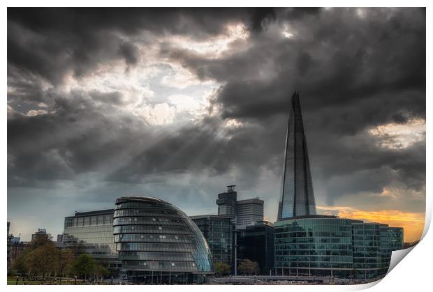 The Shard and City Hall Print by Paul Andrews