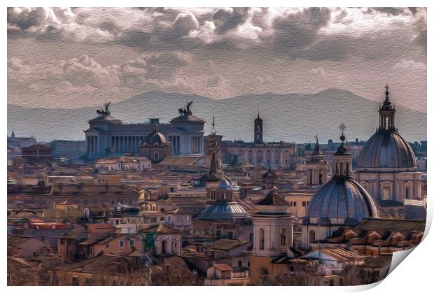 Rome Skyline Print by Paul Andrews