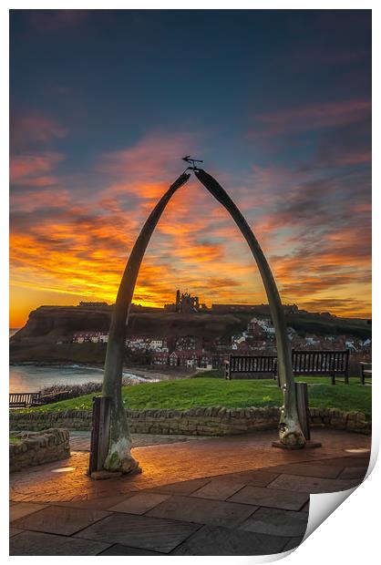 Whitby Sunrise Print by Paul Andrews