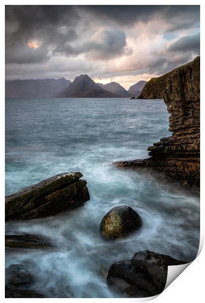 Elgol and the Cuillins Print by Paul Andrews