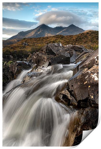 Allt Dearg Falls Print by Paul Andrews