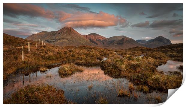 The Red Cuillin Print by Paul Andrews