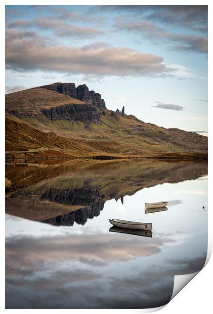 Loch Fada Reflections#3 Print by Paul Andrews