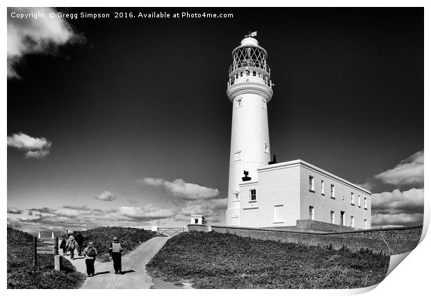 Flamborough Lighthouse Print by Gregg Simpson