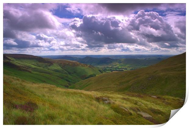 View from Kinder Scout Print by John Gent