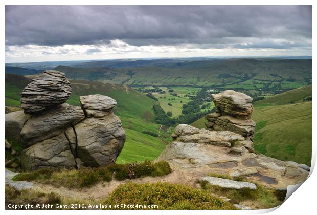 View from Ringing Roger Print by John Gent