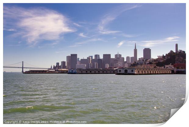 San Francisco from the Bay Print by Kasia Design