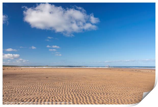 Belhaven Beach, Dunbar, East Lothian Print by Kasia Design
