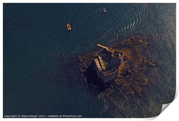 Kisimul Castle from Above, Isle of Barra Print by Kasia Design