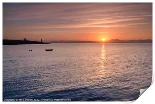 Sunrise, Port Charlotte, Islay, Scotland Print by Kasia Design