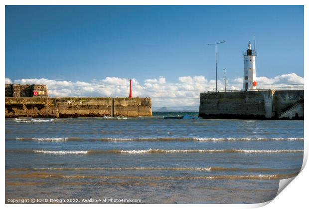 Anstruther Harbour Entrance Print by Kasia Design