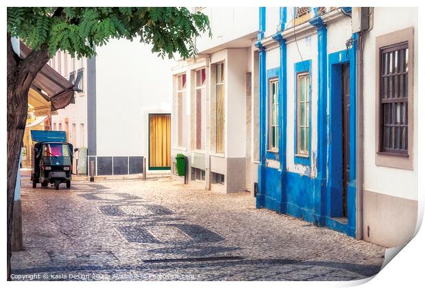 Side Street in Lagos, Portugal Print by Kasia Design