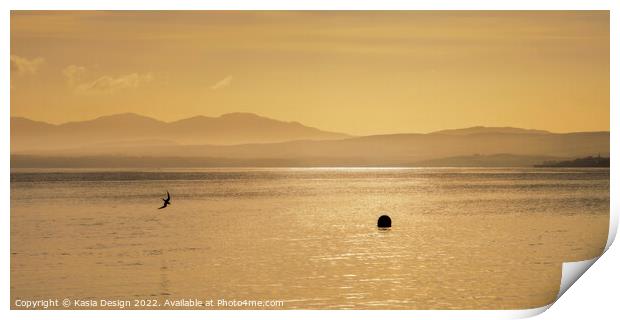 Misty Dawn, Islay, Scotland Print by Kasia Design