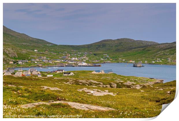 Overlooking Castlebay on the Isle of Barra Print by Kasia Design