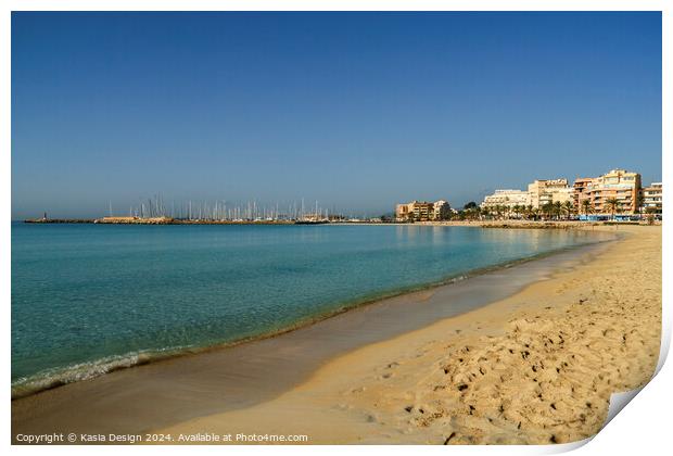 Tranquil Waters at Playa Can Pastilla Print by Kasia Design