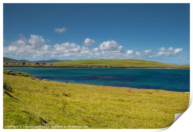 Rolling North Uist Coast Print by Kasia Design