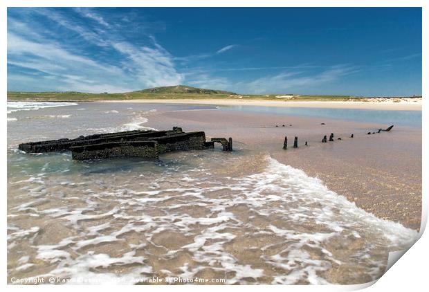 The Wreck, Machir Bay, Islay, Scotland Print by Kasia Design