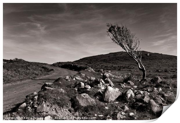 The Lone Tree, Islay, Scotland Print by Kasia Design
