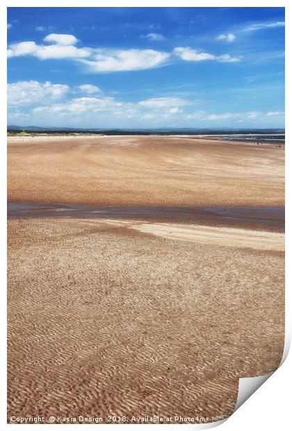 West Sands Beach St Andrews Print by Kasia Design