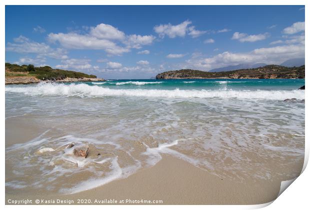 Voulisma Beach, Crete, Greece Print by Kasia Design