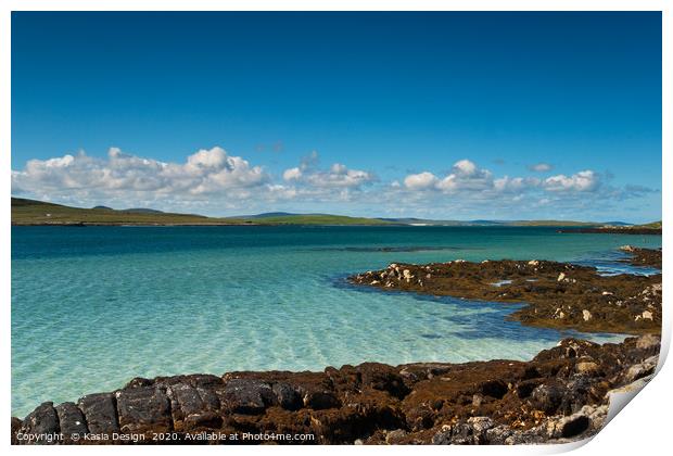 Turquoise Atlantic Waters, Berneray, Outer Hebride Print by Kasia Design