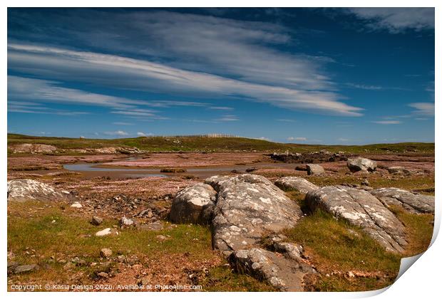 Ice Age Rocks, North Uist, Outer Hebrides Print by Kasia Design