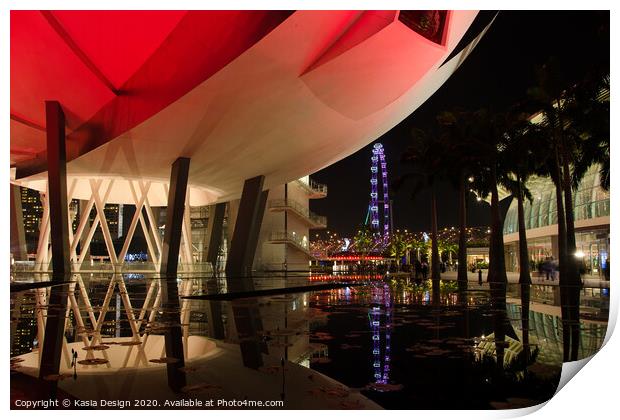 Singapore: Under the Lotus Print by Kasia Design