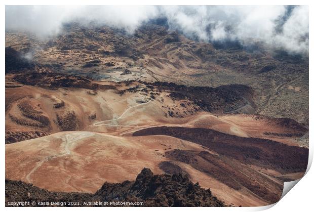 El Teide View of the Caldera, Tenerife, Spain Print by Kasia Design