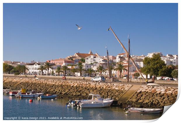 Lagos Waterfront, Algarve, Portugal Print by Kasia Design