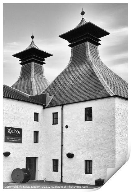 Welcome to Ardbeg Distillery, Islay, Scotland Print by Kasia Design