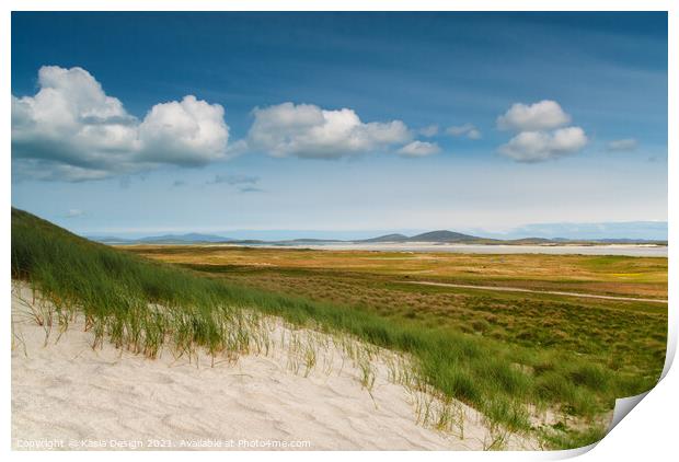 North Uist Machair, Outer Hebrides, Scotland Print by Kasia Design