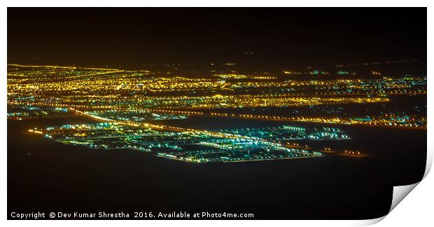 City Light Print by Dev Kumar