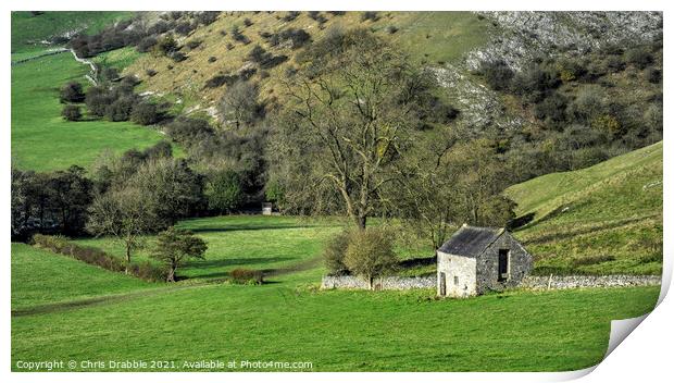 Dovedale in November Print by Chris Drabble