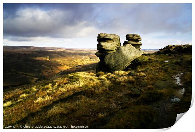 Kinder Scout's Northern Edges Print by Chris Drabble