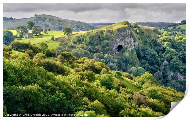 Thor's Cave and the Manifold Valley Print by Chris Drabble