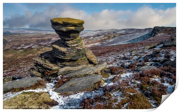 The Salt Cellar in Winter Print by Chris Drabble