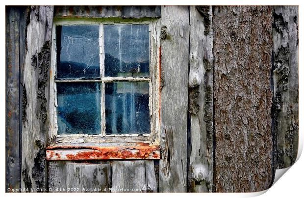 Window and timber Print by Chris Drabble