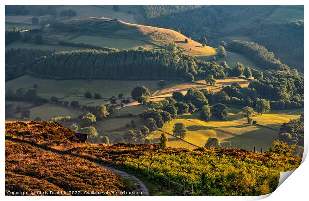 Derwent Valley sunset Print by Chris Drabble