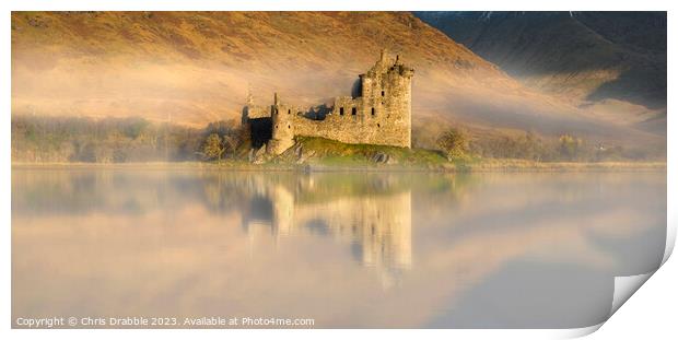 Kilchurn Castle at dawn Print by Chris Drabble