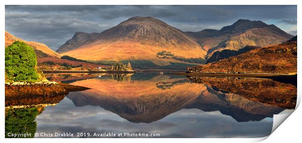 Loch Long Reflections Print by Chris Drabble