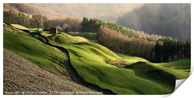 Bell Hagg Barn, Alport Dale, Derbyshire, England Print by Chris Drabble