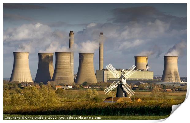 West Burton Power Station  Print by Chris Drabble