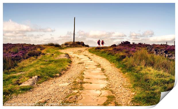 Stanage Pole Print by Chris Drabble