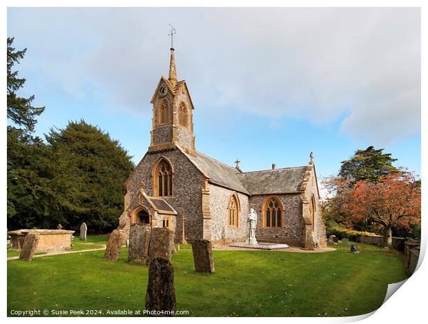 Church of St Thomas Somerset Print by Susie Peek