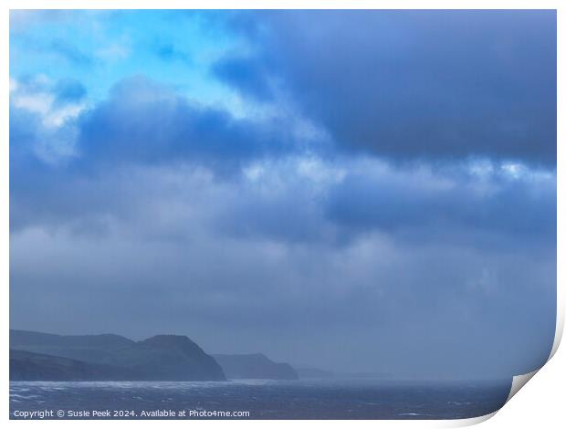 Winter Morning Moods of the Dorset Coastline in Ja Print by Susie Peek