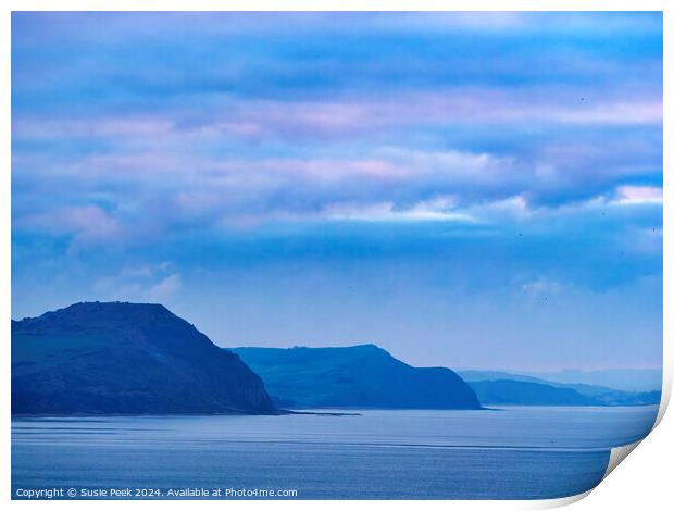 Winter Morning Moods of the Dorset Coastline in Ja Print by Susie Peek