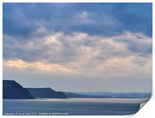 Winter Morning Moods of the Dorset Coastline in Ja Print by Susie Peek