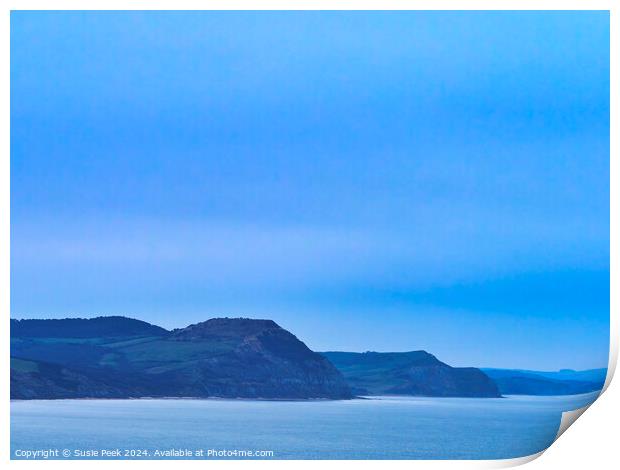 Winter Morning Moods of the Dorset Coastline in Ja Print by Susie Peek