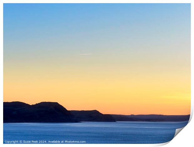 Winter Morning Moods of the Dorset Coastline in Ja Print by Susie Peek