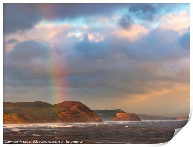 Winter Evening Moods of the Dorset Coastline in Ja Print by Susie Peek